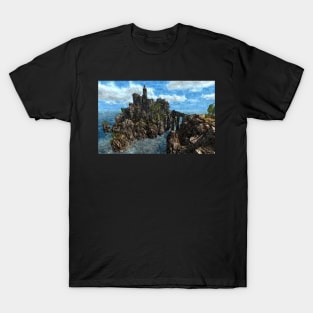 Castle on rock isle T-Shirt